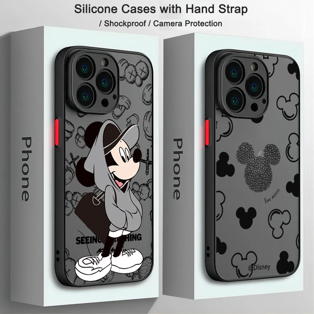 Brand Mickeys Minnies Mouse Phone Case For Samsung S24 S23 S22 S21 S20 S10 FE Note20 Note10 Plus Ultra Lite 5G Matte Transparent