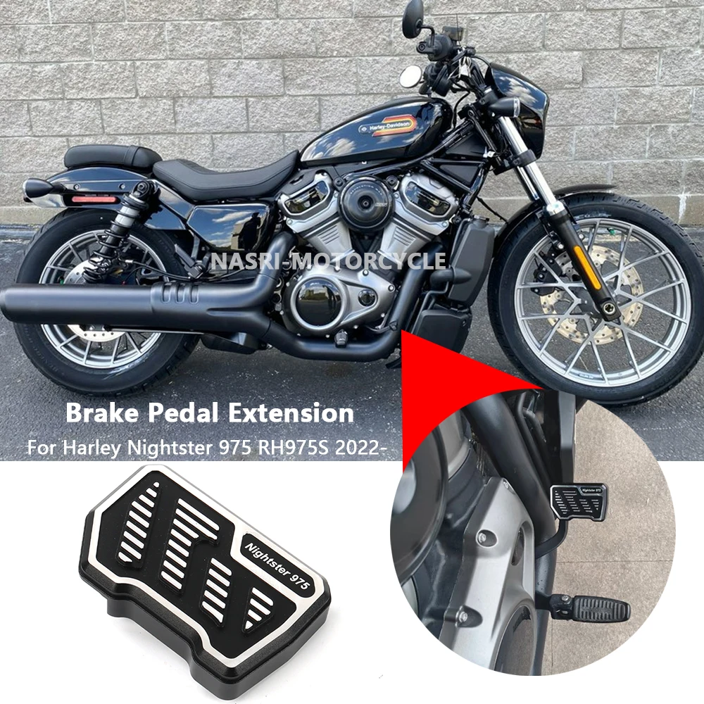

Motorcycle Accessories Foot Brake Lever Pedal Enlarge Extension Cover CNC Aluminium For Harley Nightster 975 RH 975 S 2022-2025
