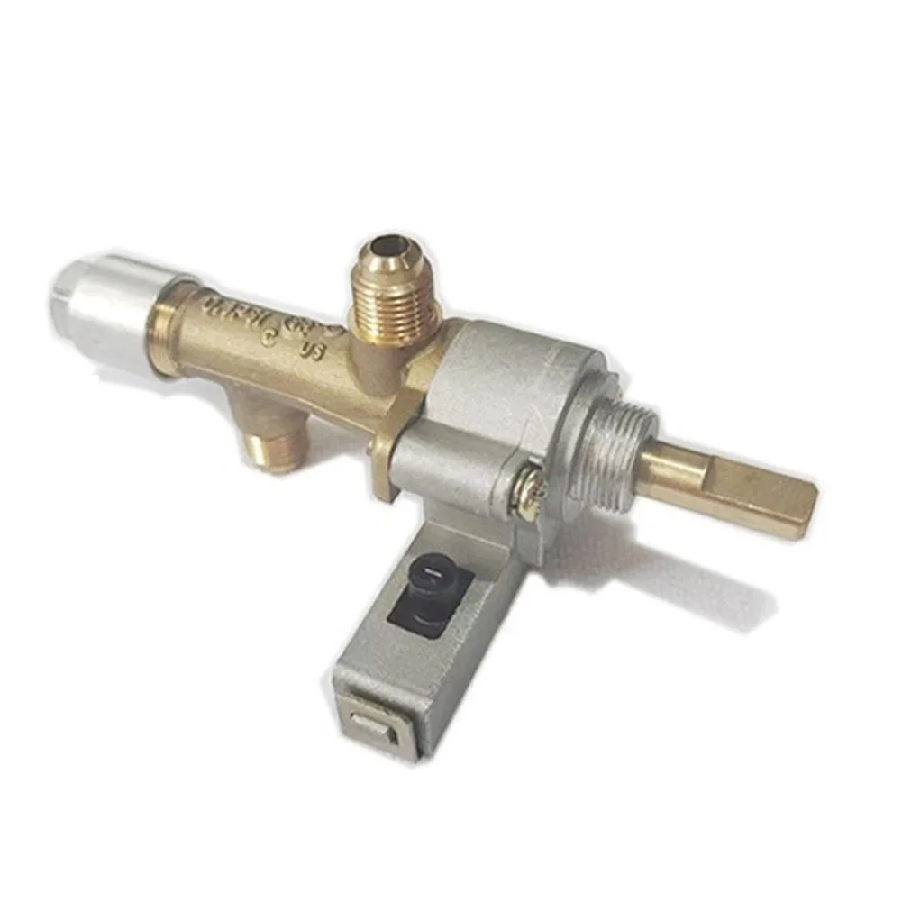 Thermocouple Solenoid Gas Control Valve With Piezo Push Ignition For Outdoor Heaters 7/16 Inch Certified Metal Valve