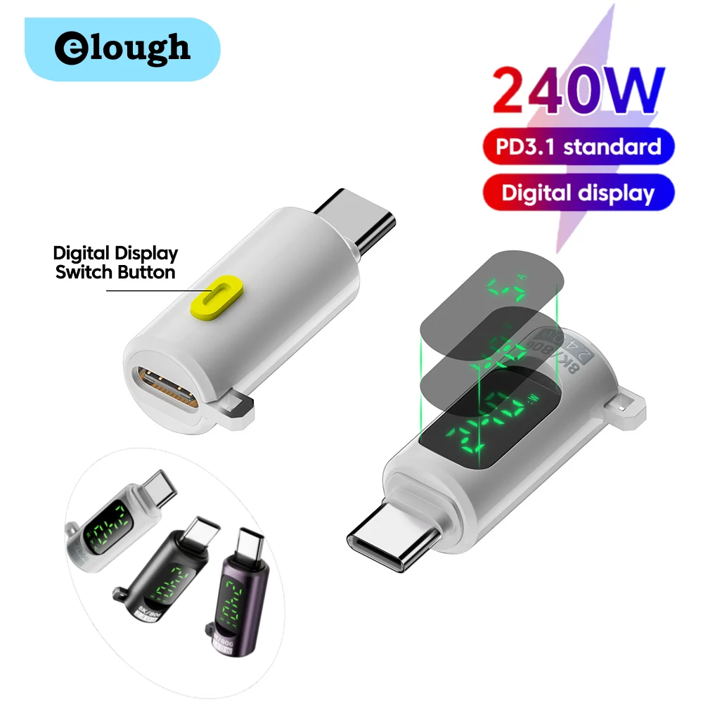 240W USB C to USB C Digital Display Full-Function Switch Adapter Fast Charging USB 4.0 Transfer Video Converter For Iphone 16 15