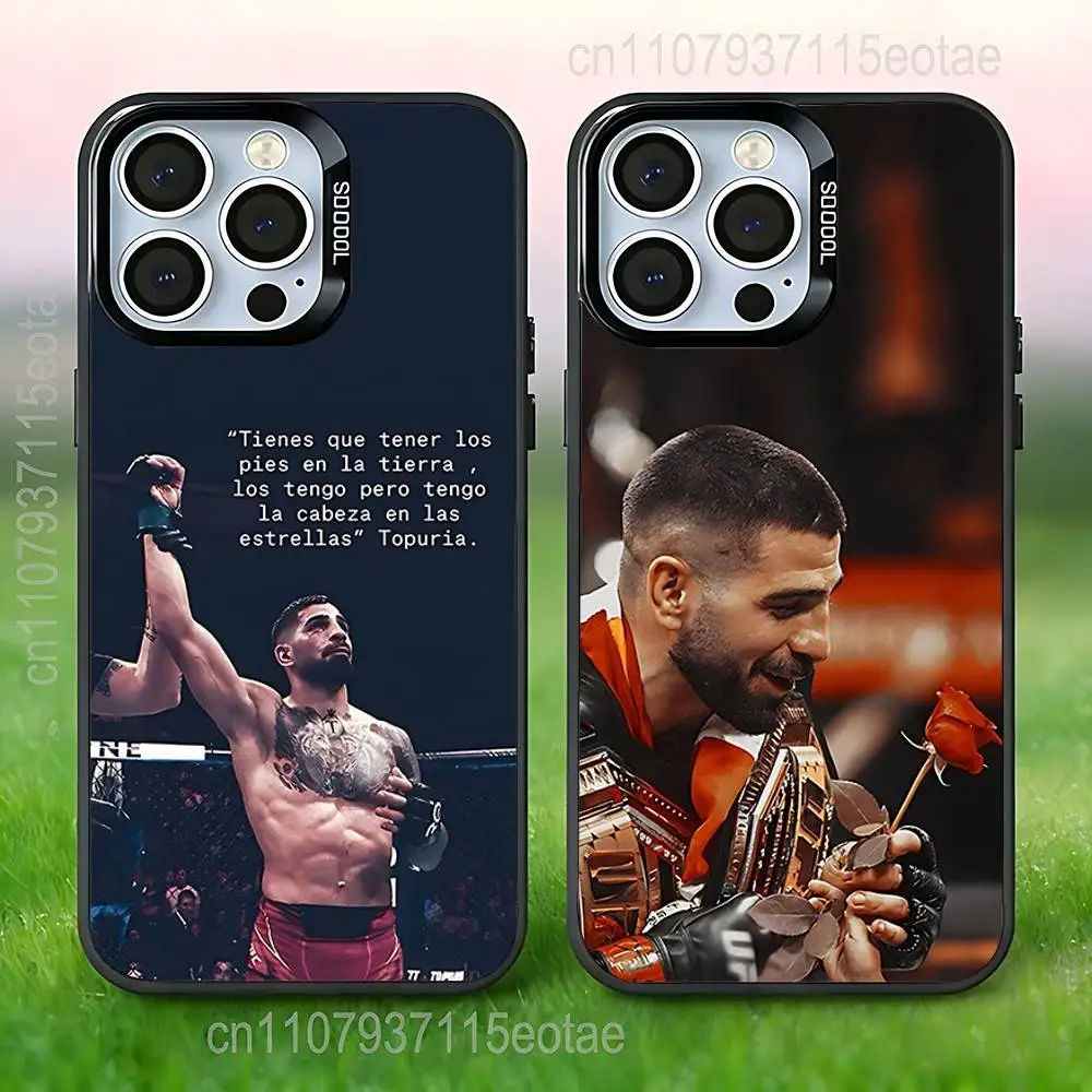 

I-Ilia T-Topuria Champion Phone Case For iPhone 17,16,15,14,13,12,11,Pro,Max,Plus,E,Air,Mini Black IMD Cover