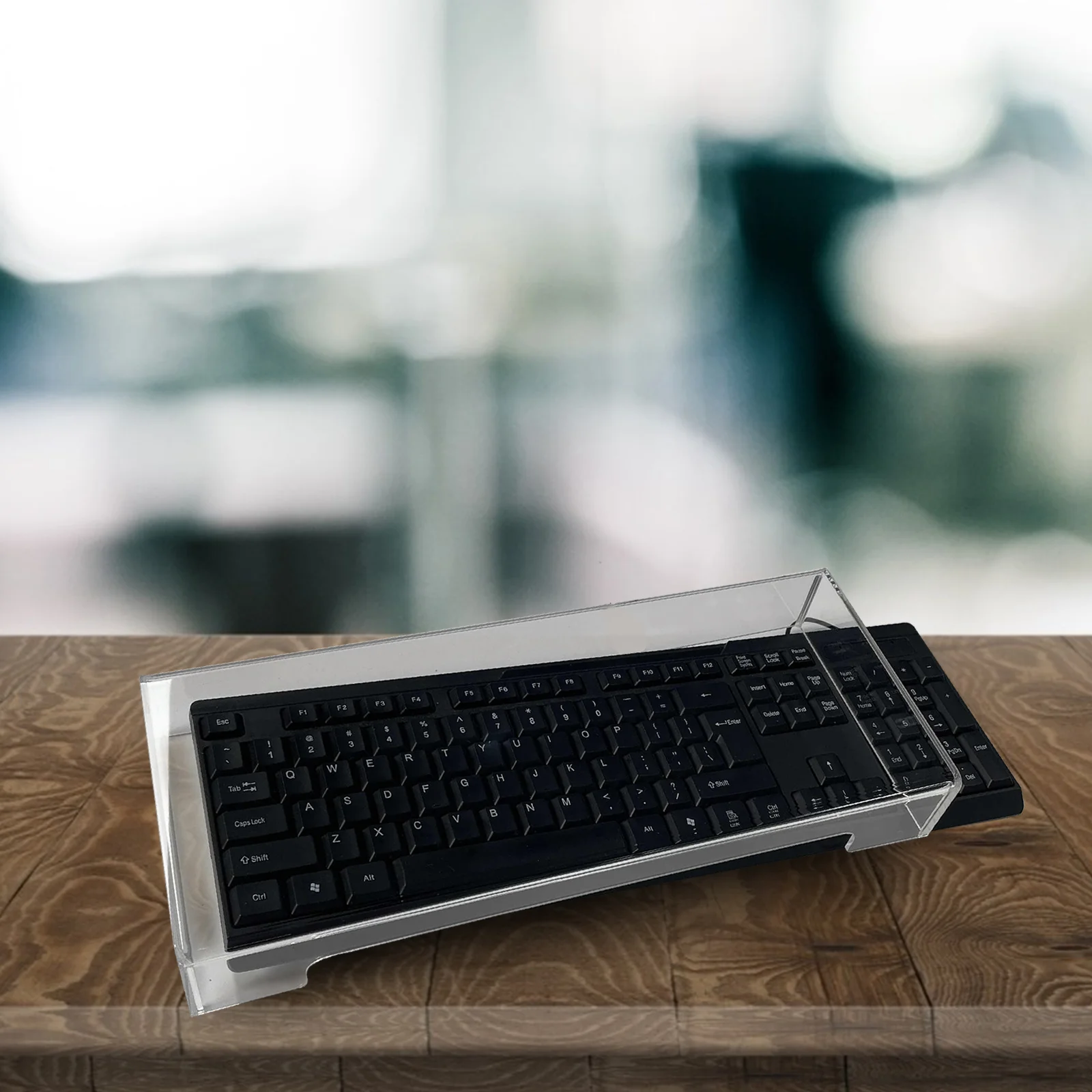 

1Pcs Clear Keyboard Protective Cover Heavy Duty Acrylic Waterproof Dustproof Fit 104 and 87 Key Keyboards Easy