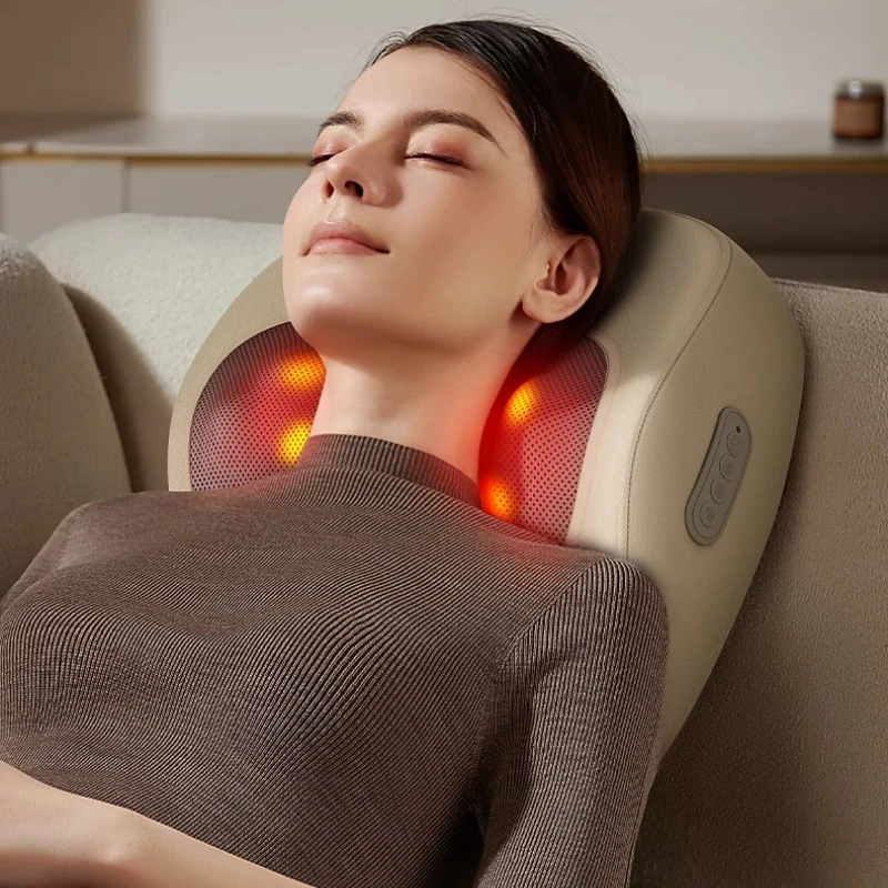 

Многофункциональная эргономичная подушка-массажер для шеи — графеновая теплотерапия для облегчения шеи, спины, талии, шеи и плеч
