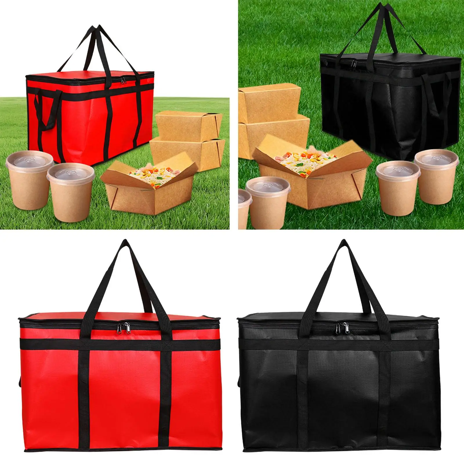 Insulated Food Delivery Bag Adult Food Transport Insulated Lunch Bag Handbag