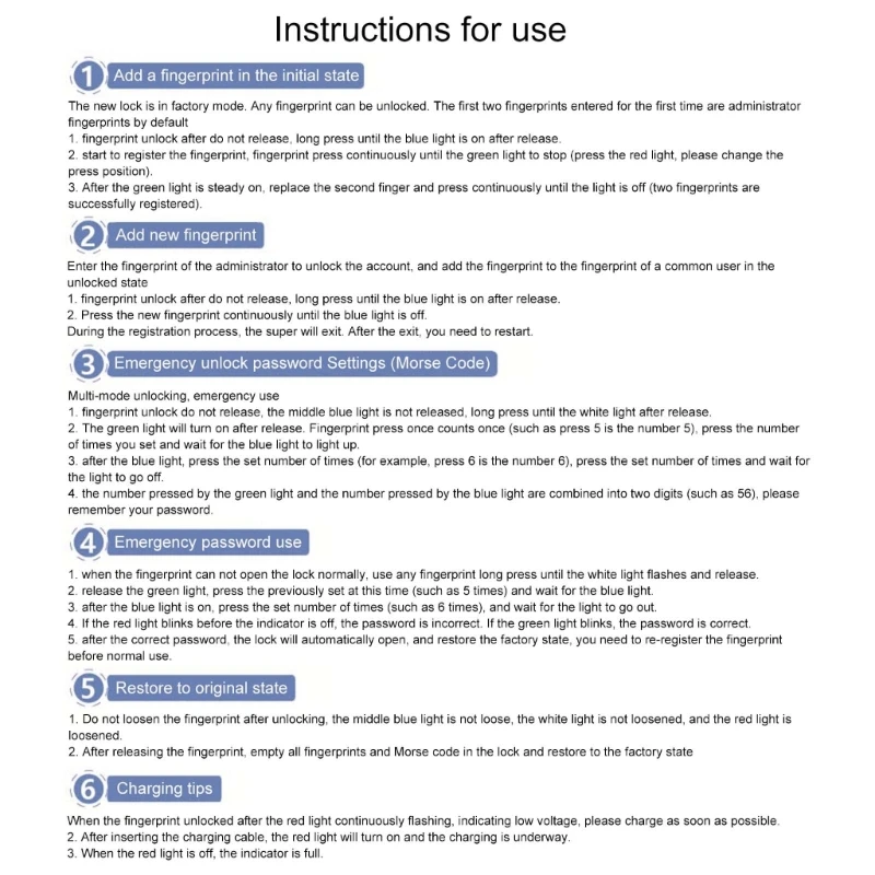 2024 New Upgrades Sized Digital Fingerprint Lock Keyless Entry Padlocks Fingerprint Security Lock for Storage Pool & Shed