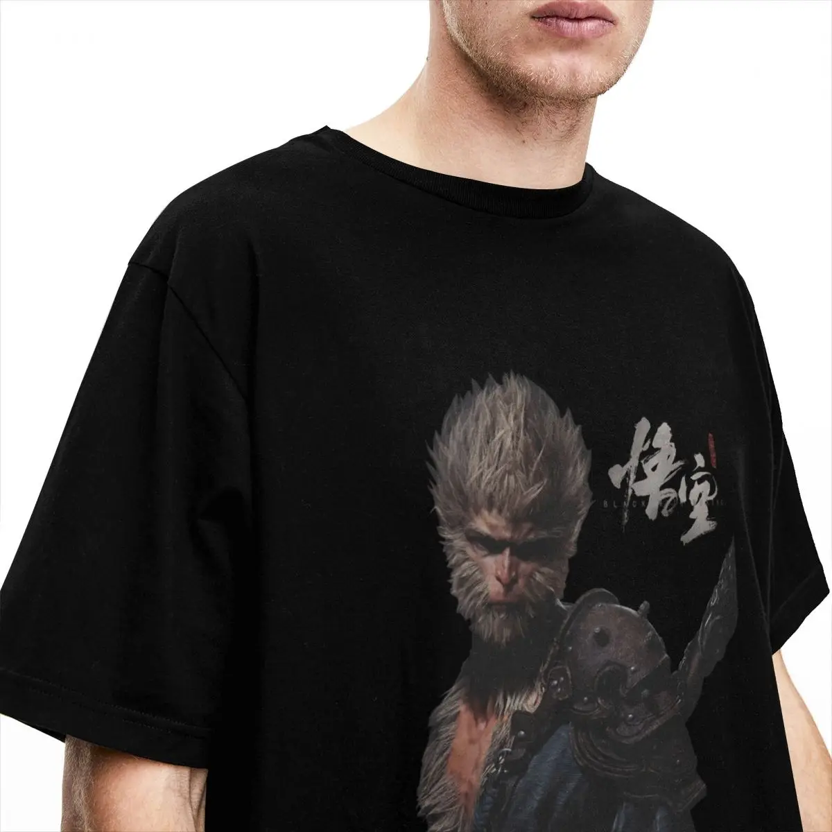 Sun Wukong T-Shirt Summer Hot Game Vintage T Shirts Pure Cotton Hip Hop Tshirt For Couple Short-Sleeve Casual Clothes