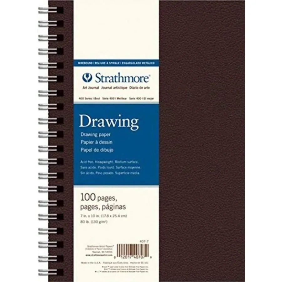 

Strathmore Medium Drawing Spiral Paper Pad 8and#34;X10and#34;-24 Sheets -400300
