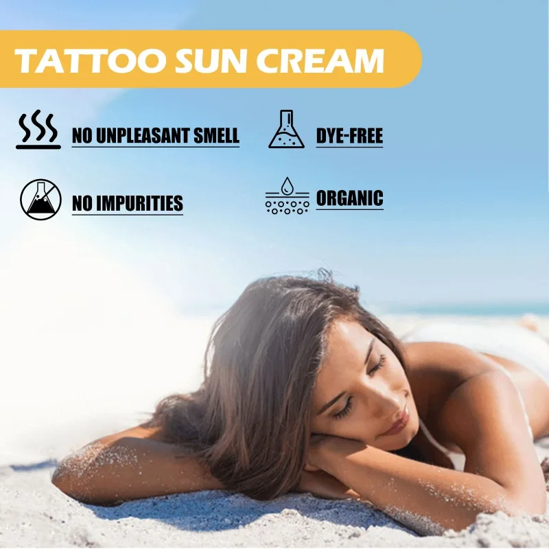 Tattoo Protective Cream Isolation Protection Against UV Rays Moisturizing Repairing Fading Discoloration Facial Sunscreen