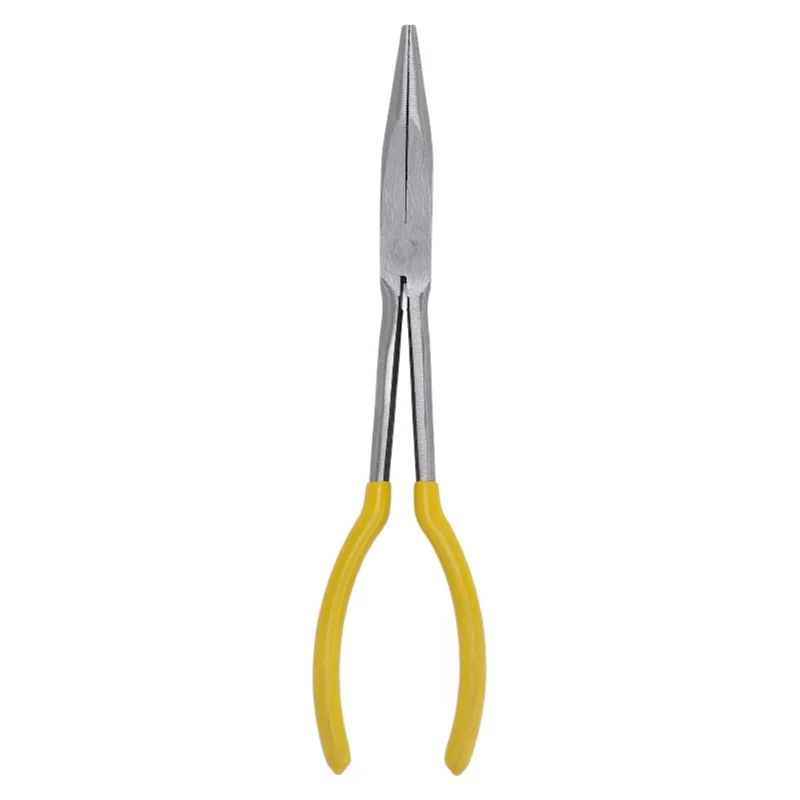 11in Long Reach Needle Nose Plier Precise Ergonomic Grip Multifunctional For Small Space Auto Repair Work