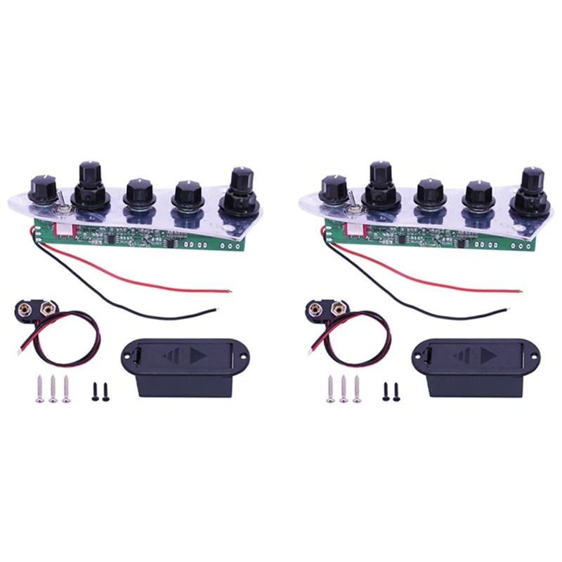 AED7-2 uds 5 Jazz para JB Bass placa de Control con cable cargada para piezas de bajo de 4/5 cuerdas