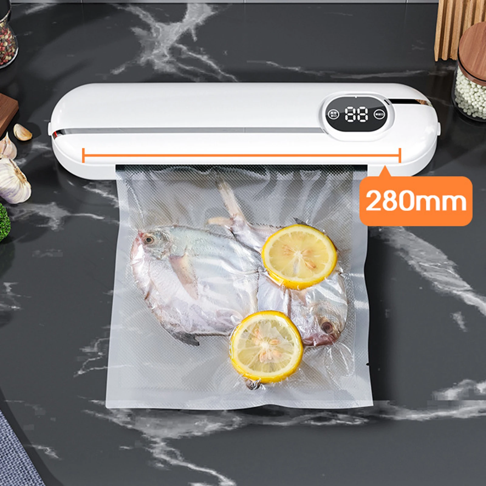 آلة الحفاظ على الأغذية الرطبة والجافة ، متعددة الأغراض ، سدادة فراغ ، التوقف الطازج ، المطبخ ، الفواكه ، المكسرات ، الوجبات الخفيفة ، محول الولايات المتحدة