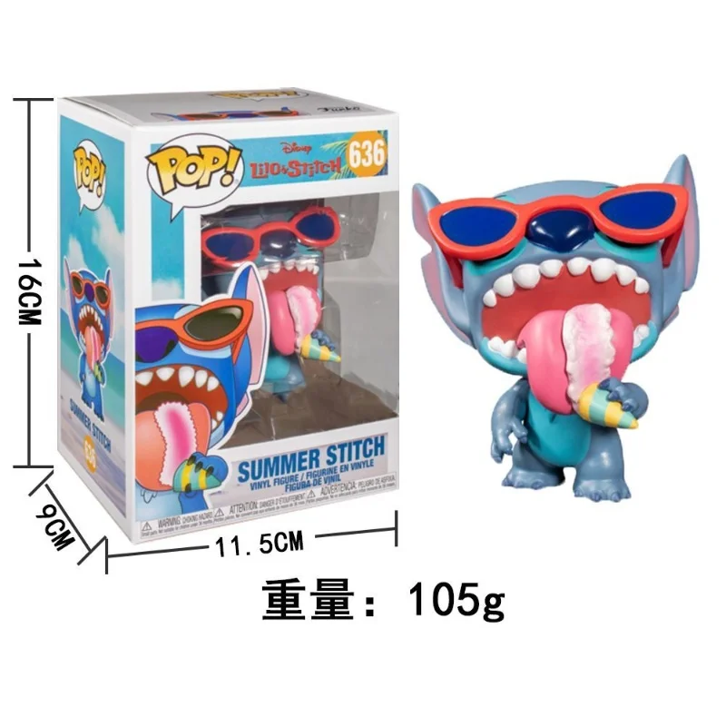 Funko Pop-Figurines d'action en vinyle Stitch pour enfants, figurine thème 01 #02 #636 #1048 #127, modèle de collection mignon, jouets pour cadeau