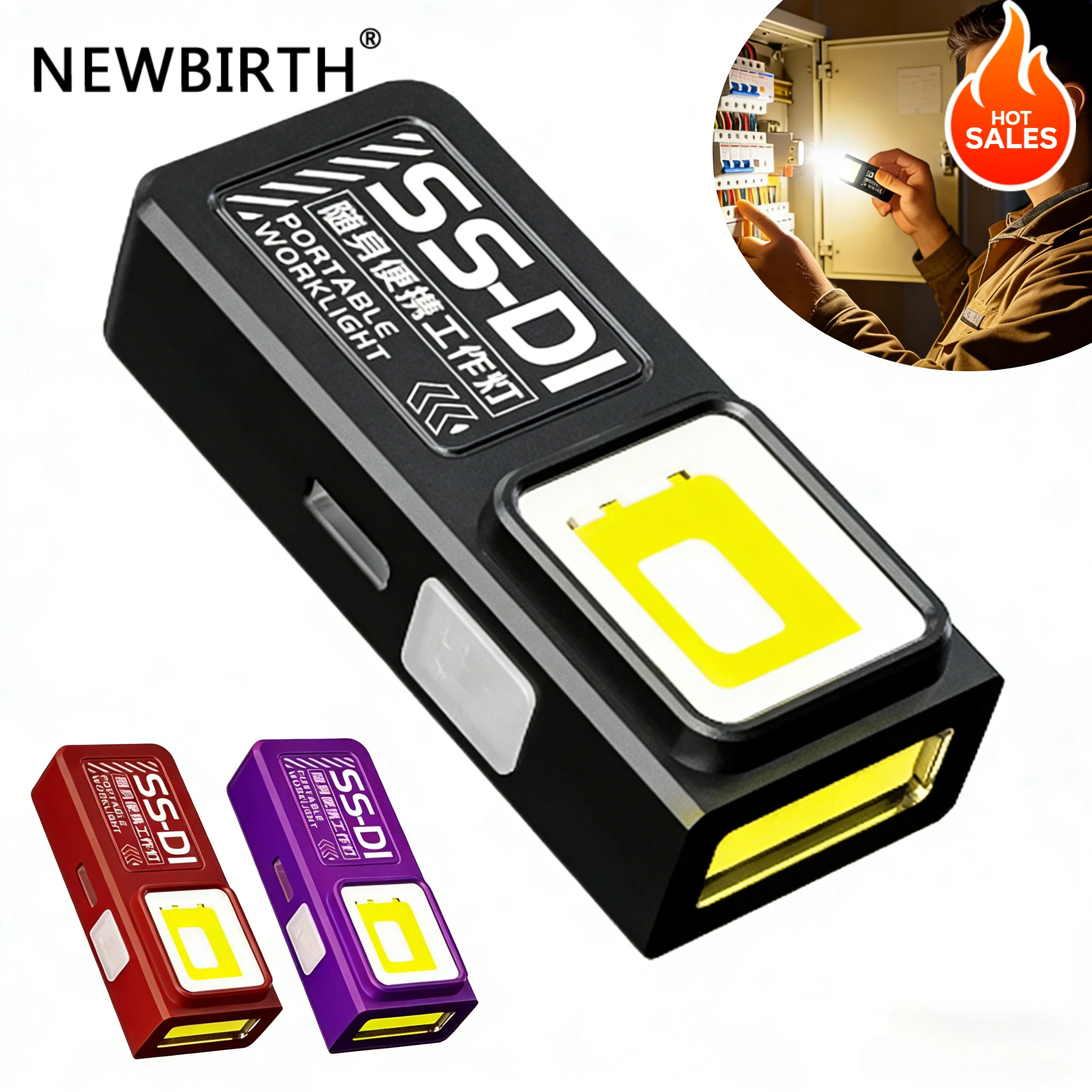 

Mini Rechargeable Flashlight, Powerful Magnetic Pocket Torch with Clip, Waterproof Light for Outdoor Camping Fishling Emergency