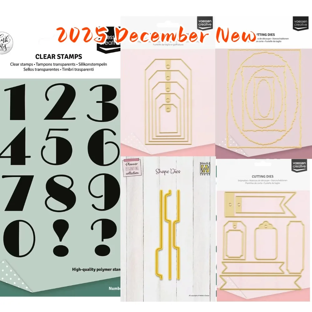 

Christmas Deer 2025 New Stamp For Scrapbook Diary Decoration Stencil Embossing Template DIY Greeting Card Handmade