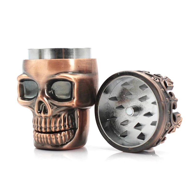 

2023new 3 Layers Skull Mode Pipes Grinder Pipe Smoking Creative Tobacco Pipe Herb Smoking Pipe Gift Grinder Smoke Hookah Crusher