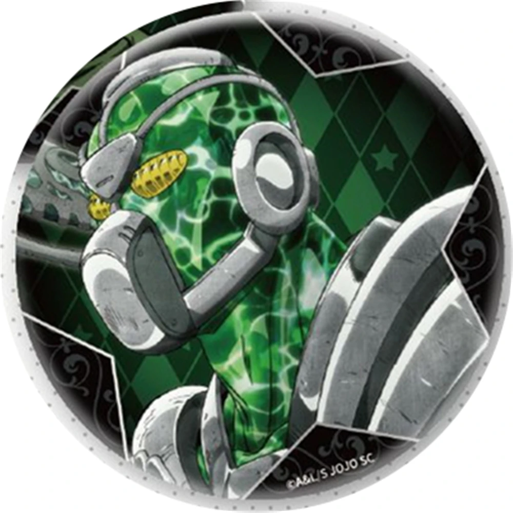 58 مللي متر أنيمي جوجو مغامرة غريبة ستاردست الصليبيين الناسك الأرجواني تأثيري زي شارة دبوس SPTE صفيح بروش الدعامة جيلف #6