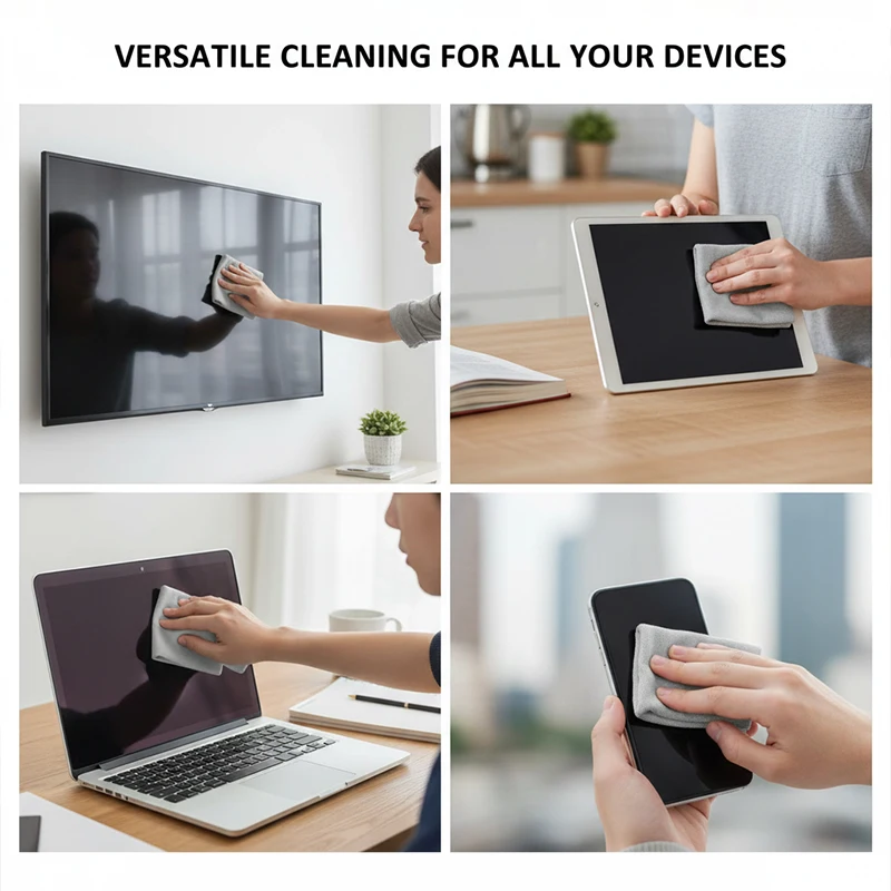 Effective Screen Cleaner Kit for LCD LED Displays and Touchscreens Non-Streaking Formula with Cleaning Cloth 50ml SIKEZHAN image 5
