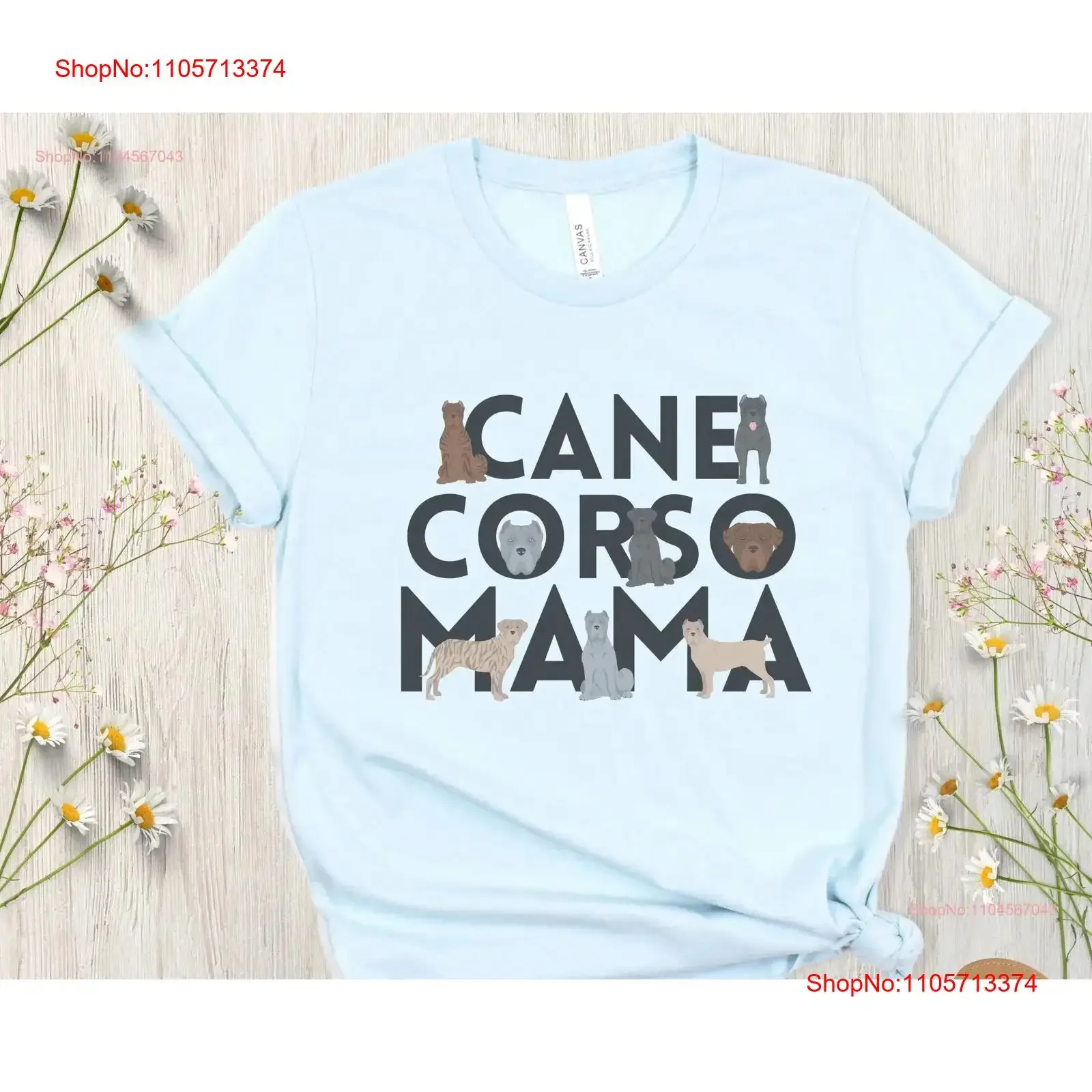 Cane Corso Mama T Shirt Corse Dog Mom Bully Breed Mastiff Lover Crewneck vintage Washed Stylish Breathable