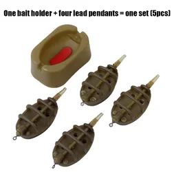 In-line feeder mould bait holder bait tosser nymphing tool bait attached 4 feeders/set fishing equipment fishing tools