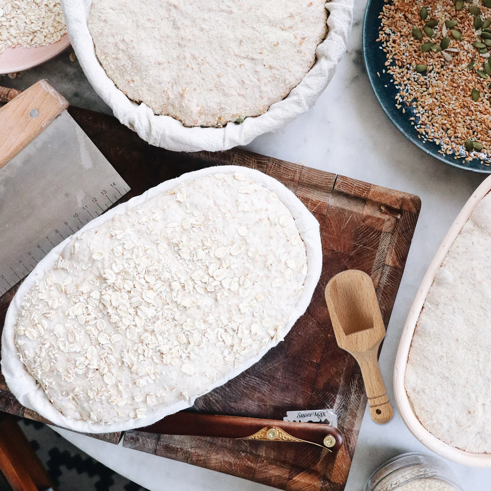 

9Pcs Wooden Salt Spoons Mini Scoops Natural Wood Coffee Tea Kitchen Use Mini Wooden Spoons Household Wood