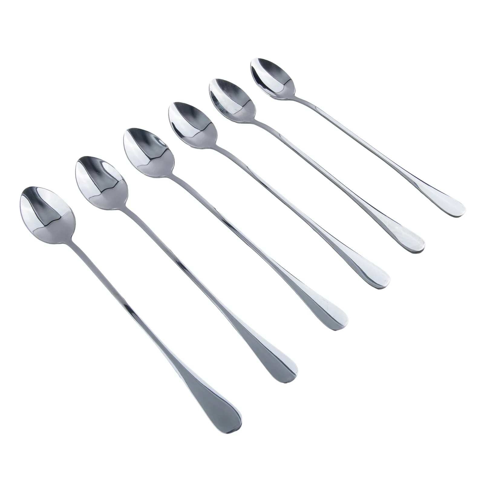 6PCS Stainless Steel Coffee Tea Spoon Creative Shovel Scoop For Dinner Ice Cream Dessert Kitchen Tableware Bar Tool