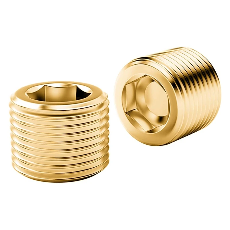 Pipe Plug Fitting,1/8 1/4 3/8 1/2 3/4In Male Internal Hex Thread Socket Pipe Plug Fitting Assortment Kit