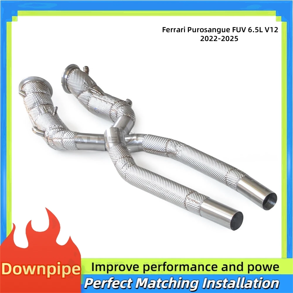

Спортивный каталитический нейтрализатор с высоким расходом, подходит для Ferrari Purosangue FUV 6.5L V12 2022-2025, изолированный Downpie Racing Performance