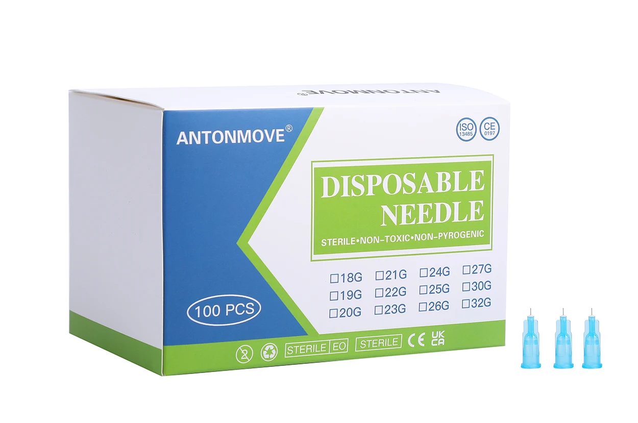 Agulha Embalada Individualmente Ponta de Aço Agulha Ferramentas de Beleza Indolor 16g18g19g20g 21g 22g 23g 24g25g 26g27g29g30g31g32g33g34g