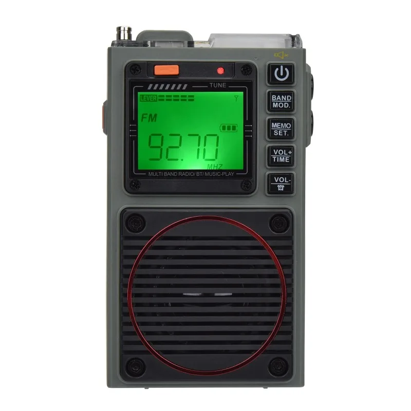 

Full Band Radio Portable Bluetooth Mp3 Music Player Support TF Card input Flashlight Lighting SOS Alarm