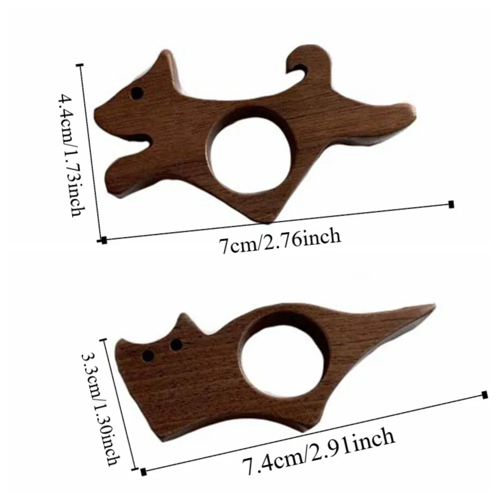 Picture 7: Anti-Slip Wooden Thumb Bookmark Cat Shape Pet Design Book Page Holder Dog Shape Handmade Reading Thumb Tools School Supplies