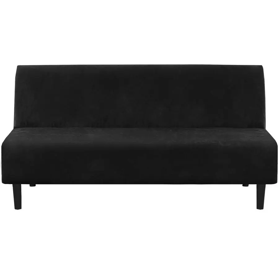 

Чехол для дивана-футона из вельвета, без подлокотников, для дивана-кровати, эластичный, толстый, мягкий, защитный чехол для мебели