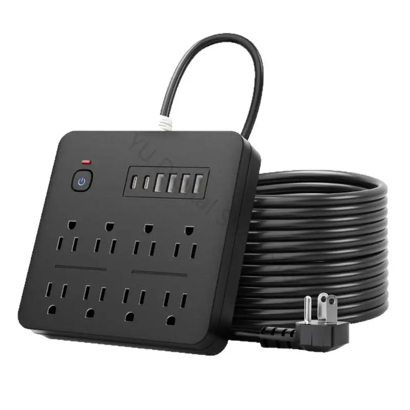 96BA Moderne Steckdose mit 8 Standardsteckdosen, 6 USB- und Schaltkreis-Sicherheitssystem-Steckdosen – Detail 10