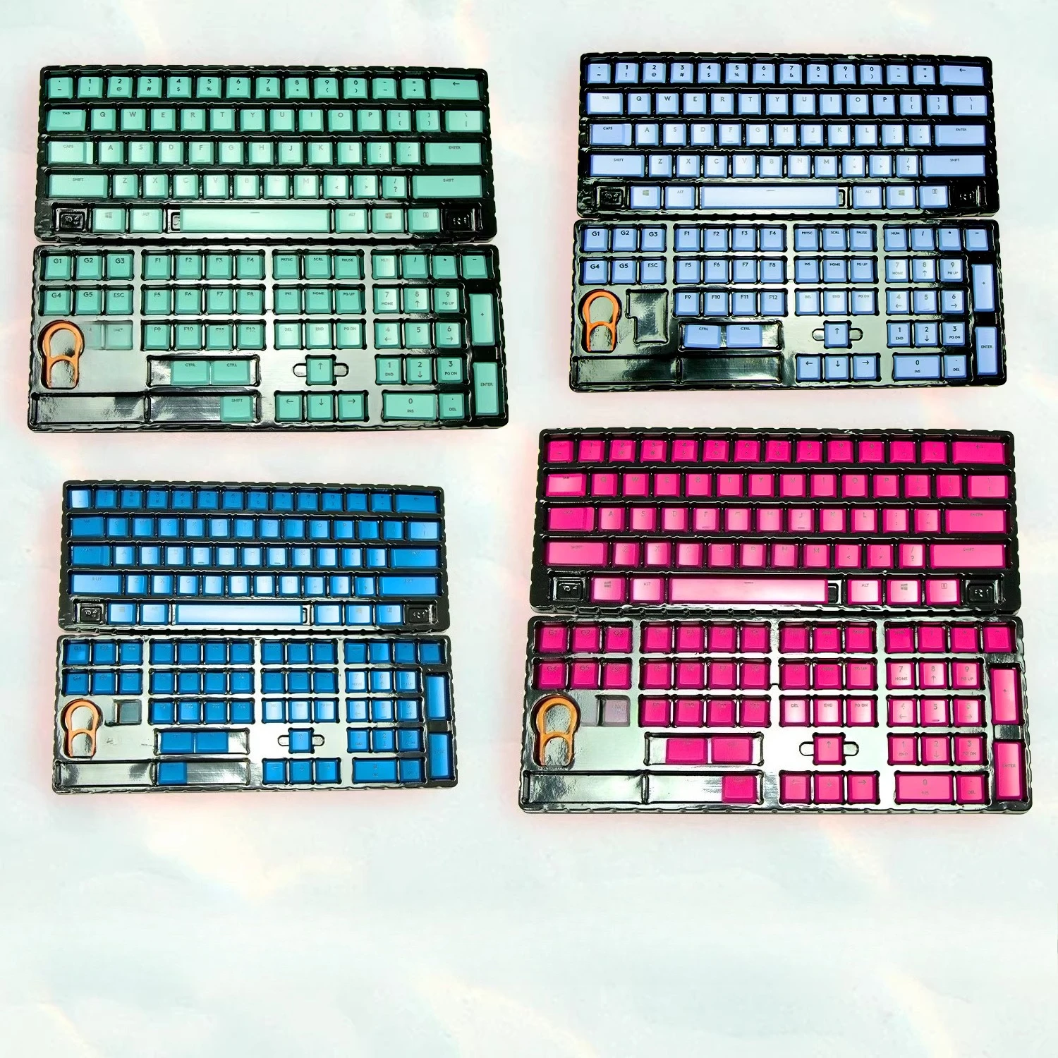 DIY multi-color new transparent keycaps for US layout Logitech G913/G915/G815/G915TKL RGB mechanical keyboard