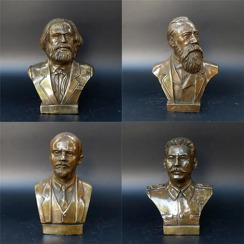 Pure Copper Lenin Engels Marx Stalin Bronze Statue Marxist Thinker Bronze Statue Home Decoration