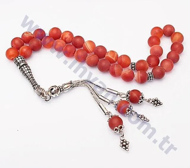 IQRAH Agate Stone Rosary (925 carat Silver)