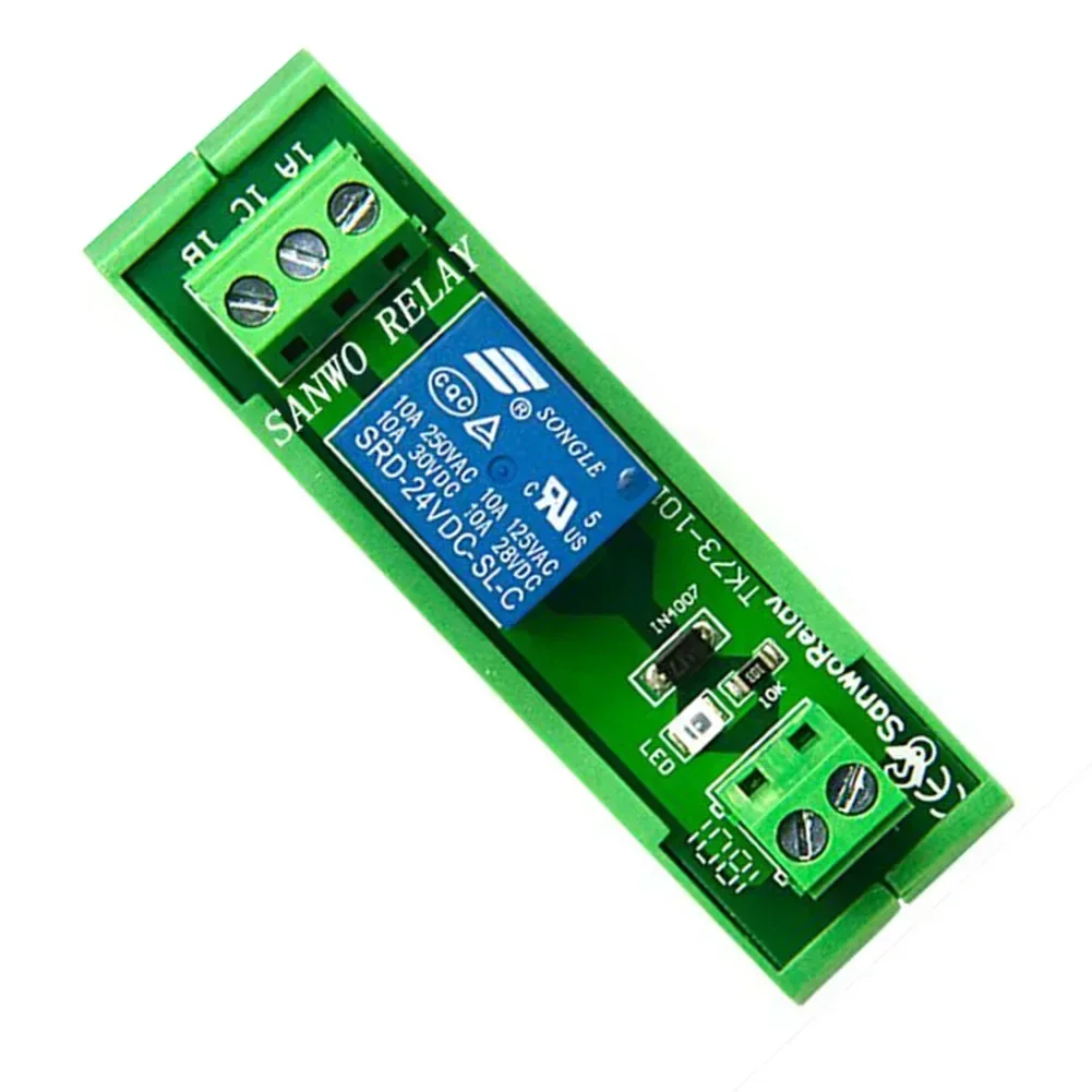 1pcs Din Rail 1 Channel Relay Board 5/12/24V Relay + Interface Electromagnetic Relay Power Supplies Relays Home Improvement