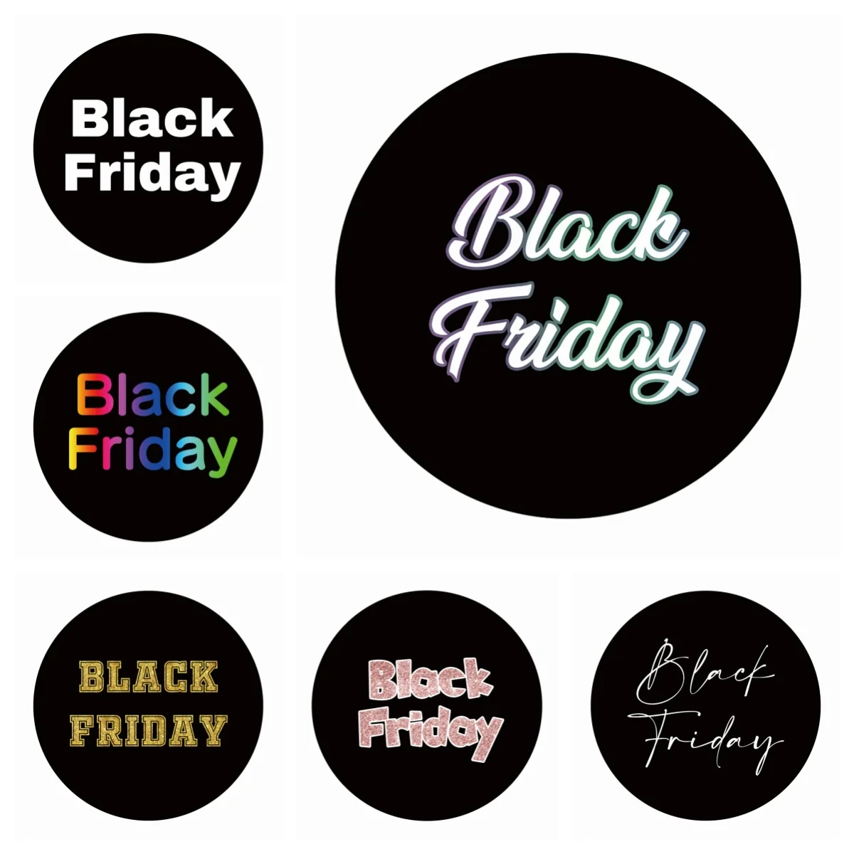 

Black Friday Multi Style Text Backdrop For Photoshoot Promotional Sale Decor For E-commerce Photo Studio Background Decoration