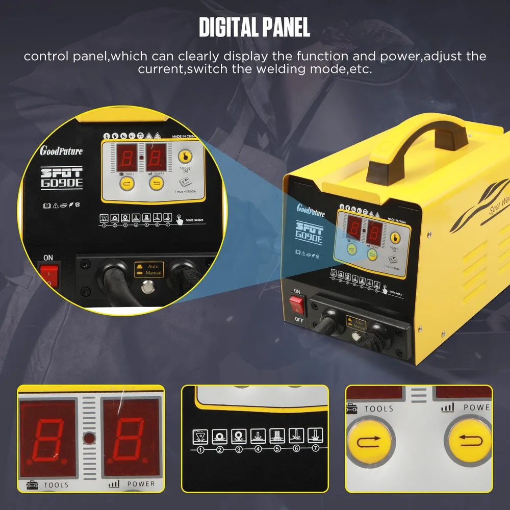 3500A Stud Welder Kendaraan Panel Body Perbaikan 7 Model Mesin Las Spot 3KW