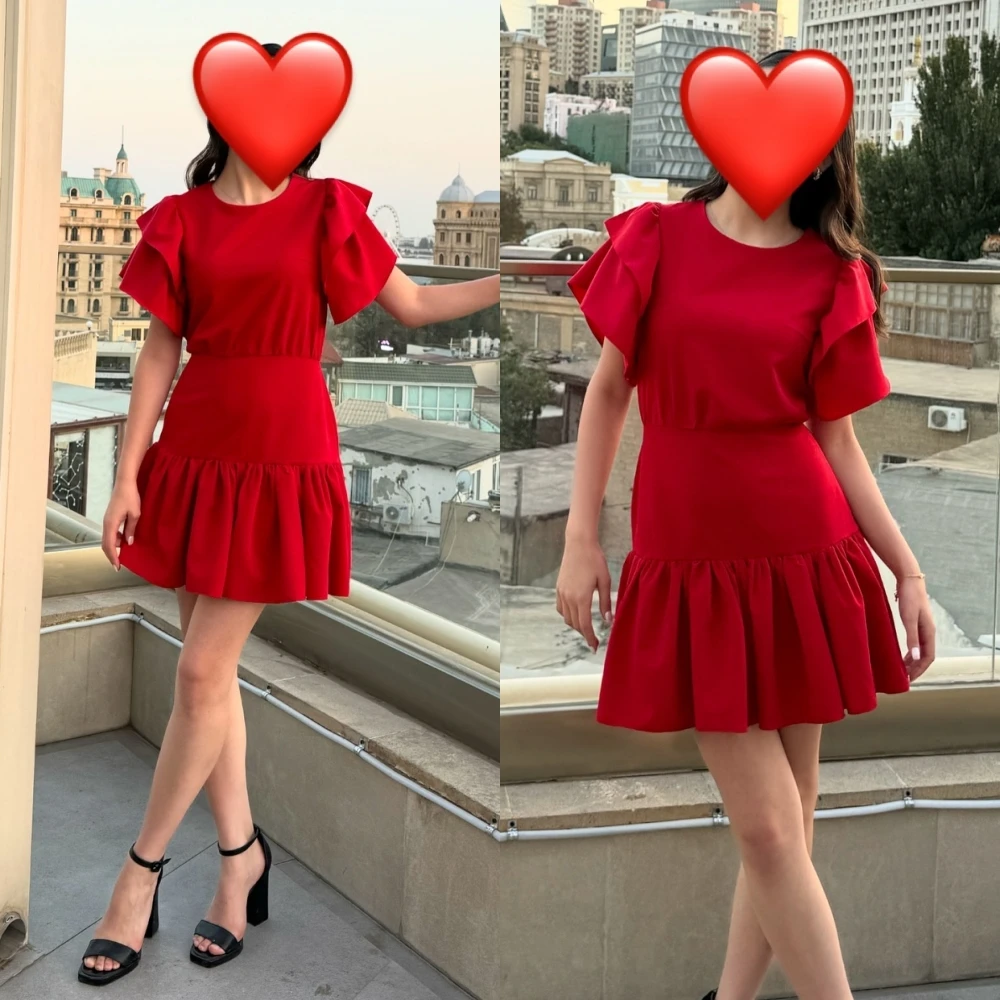 Vestido de noche Formal elegante con cuello redondo, corte en A, personalizado, vestidos de fiesta con temperamento a la moda, vestido de graduación delicado de alta calidad