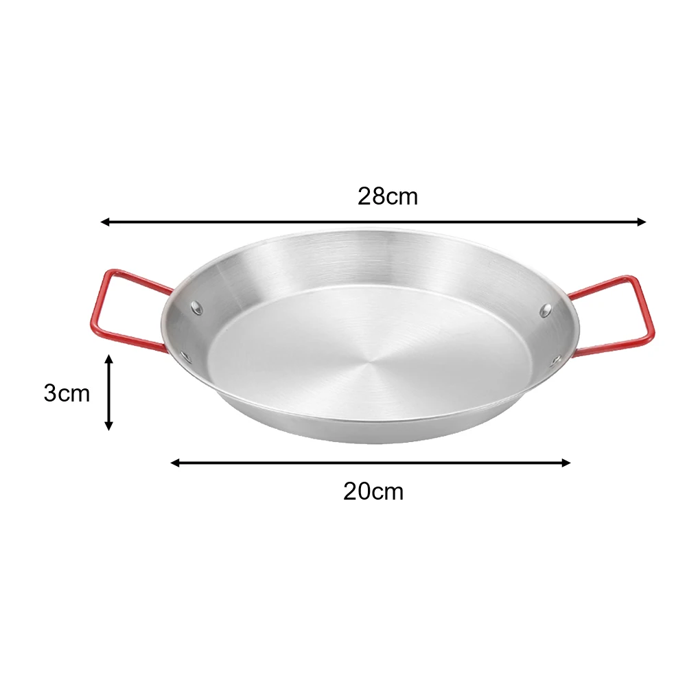 Olla Paella fácil de limpiar, sartén para cocinar mariscos, tazón Paella de 20cm, fácil de limpiar, artesanía fina, diseño práctico