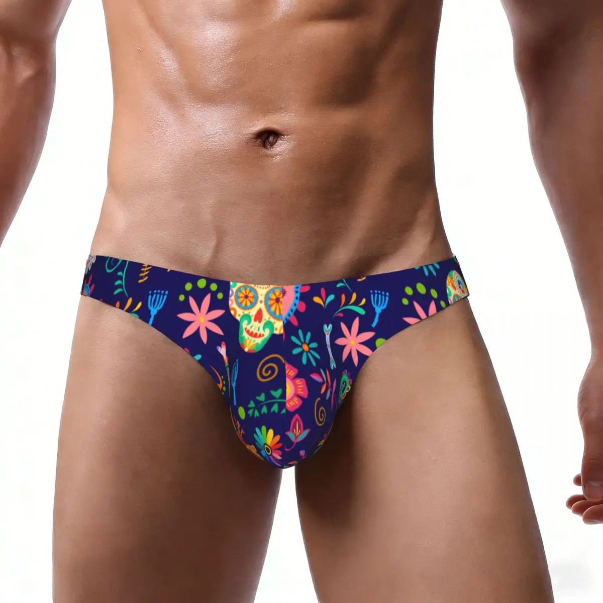 Men's Briefs Sexy Underpants Dia De Los Muertos Day Of The Dead Pattern Calavera Sugar Skulls Bikini Underwear Men Panties - view 2