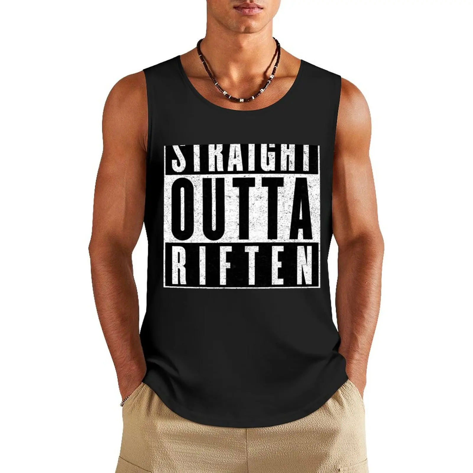 

Adventurer with Attitude: Riften Tank Top gym Men's t-shirts Men's fitness t-shirt bodybuilding men