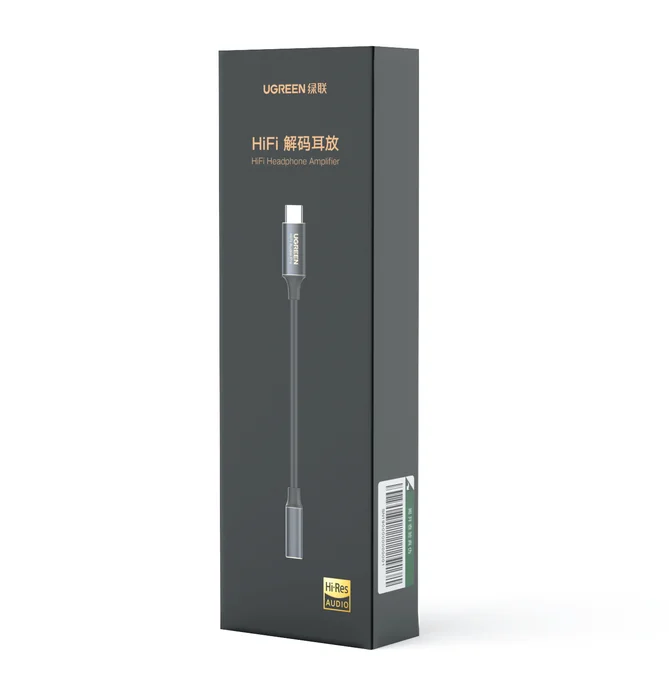 UGREEN Adattatore audio da USB C a 3,5 mm Tipo C a jack Aux per cuffie Dongle Cavo intrecciato DAC HiFi da 24 bit/96 kHz