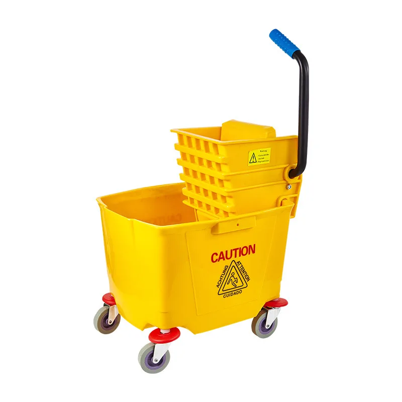 

Hotels Water Presses Large Capacity Hand Pressed Mop Buckets Thickened Plastic Hand Washable Commercial Water Squeezers