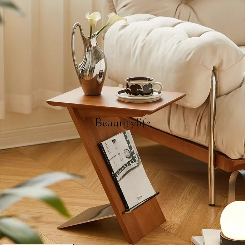 

Retro solid wood edge few Nordic simple creative shelves small apartment living room home