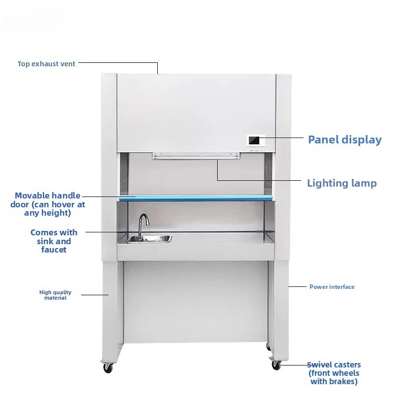 Lab Fume Hood, Exhaust Hood, Chemical Detoxification Cabinet, Exhaust Hood, Biological Clean Workbench, All Steel Floor