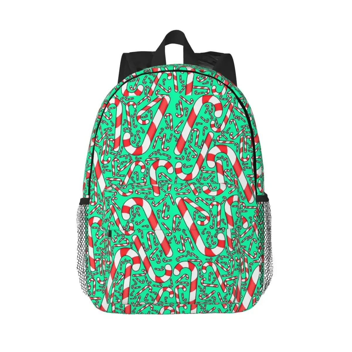 

Crazy Candy Cane Pattern Hot Sale Daypack Large Capacity Boys Girls BookBag Shoulder Bags for Men Women Kids School Bag