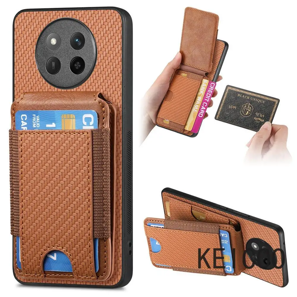 

Back Clip Card Slot Stand Holder Phone Shell for Honor X6a X7b X8b X9a X9b X9c X60 Pro 5G (China) Anti-fall Multifunction Cases
