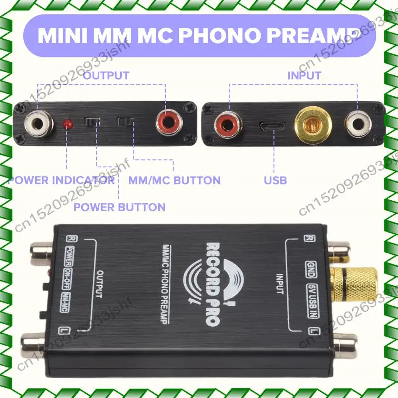 

-BOFF Mini MM MC Phono Stage Preamp Vinyl Record Player Turntable Preamplifier