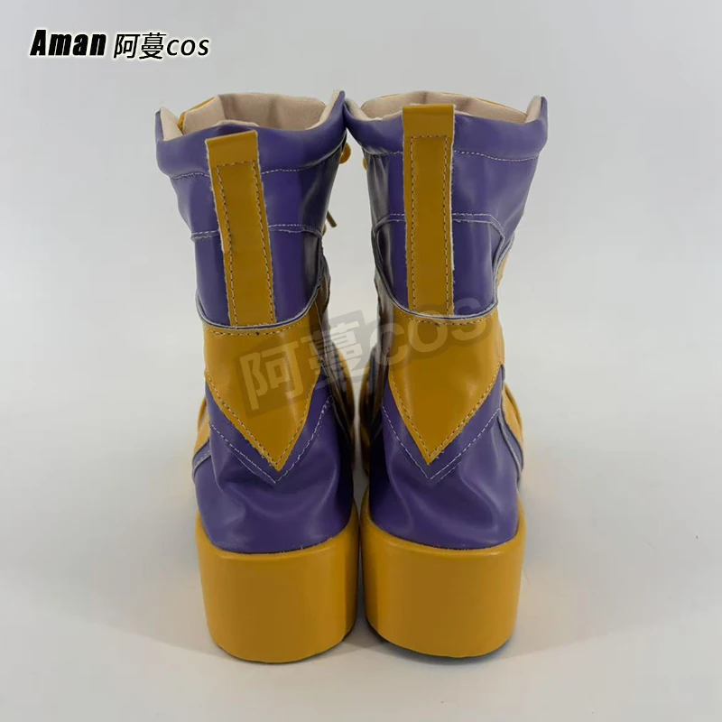 KPop デーモンハンターズ ゾーイコスプレ衣装靴手作りフェイクレザーブーツアニメカーニバルパーティーハロウィンブーツ